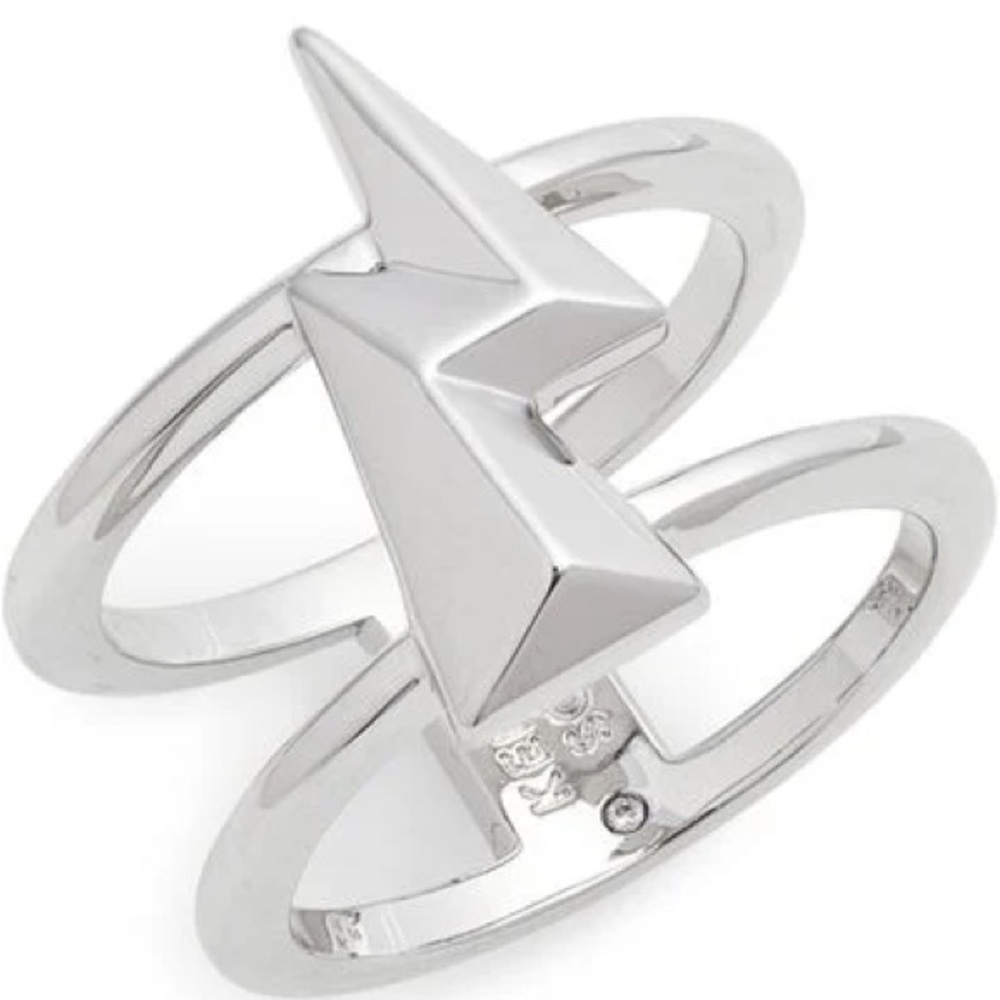 Kendra Scott Lightning Bolt Double Band Ring Size 6